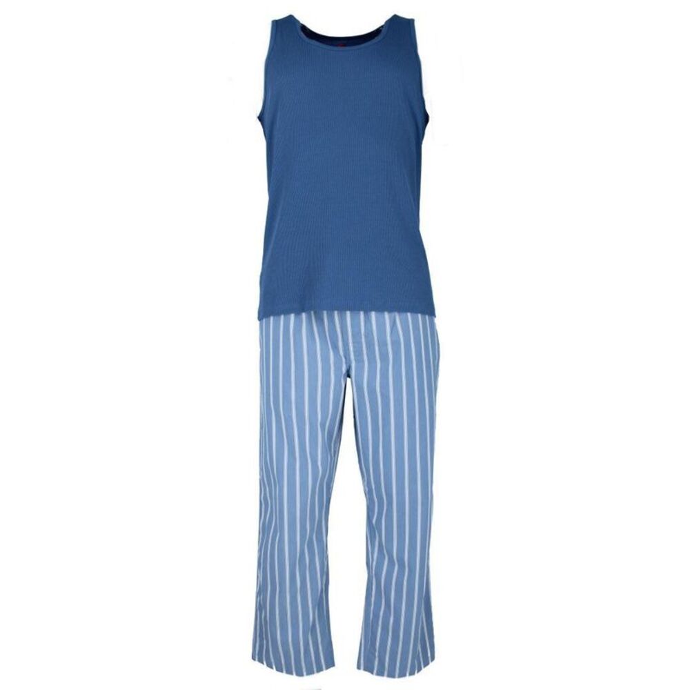 Hanes Men's Tank Top and Woven Pajama Pant Set
